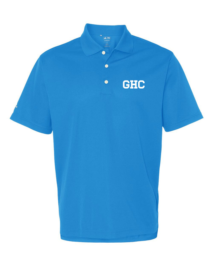 GHC Adidas Mens Golf ClimaLite® Polo Med Blue