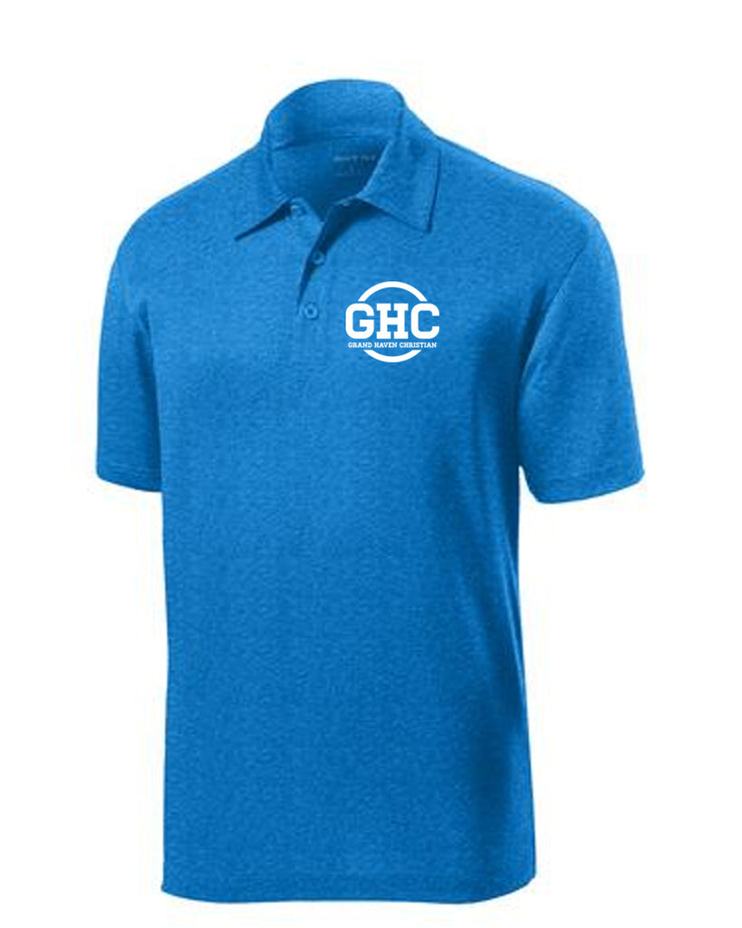 GHC Heather Contender Polo Med Blue