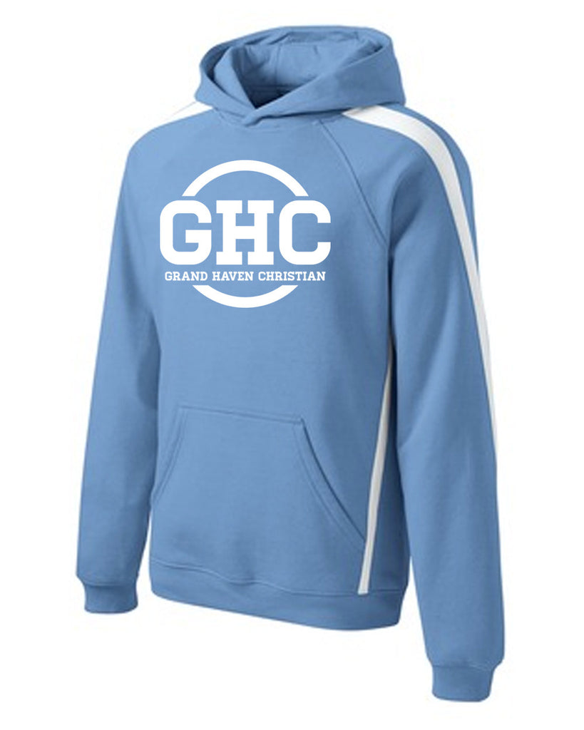 GHC Sleeve Stripe Pullover Hooded Sweatshirt